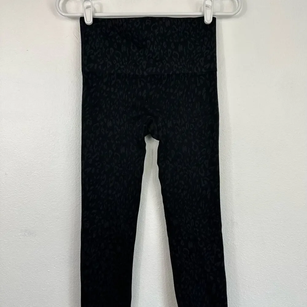 Spanx Seamless Leggings Dark Leopard Small